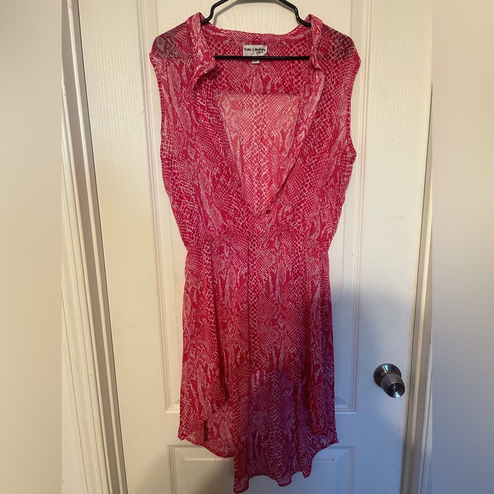 Pink snake print dress